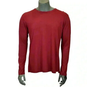 Wings + Horns Signal Slubbed Long Sleeve burgundy  T-Shirt L